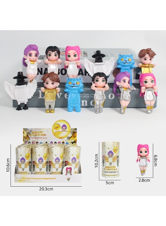 general KPop Demon Hunters mobile phone stickers computer monitor tide play doll blind box hand-made ornaments - Image 2